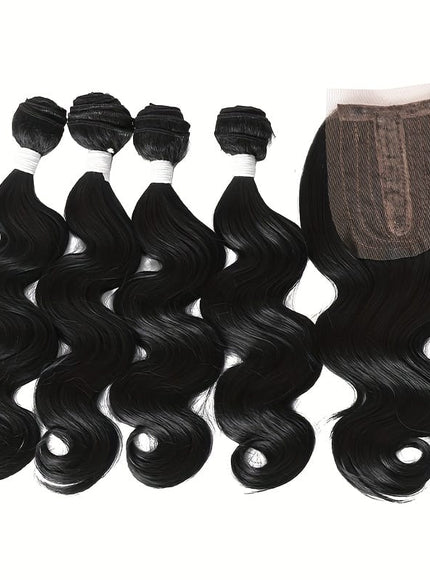 KissICON 1B Luxurious Body Wave Hair Weave 14 Inch 4