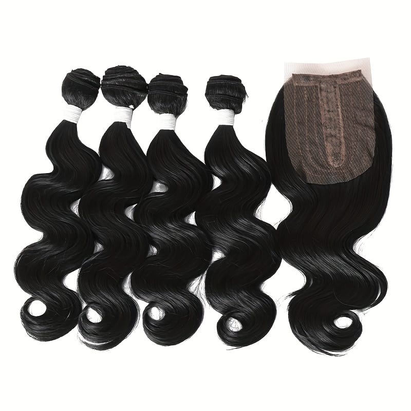 KissICON 1B Luxurious Body Wave Hair Weave 14 Inch 4