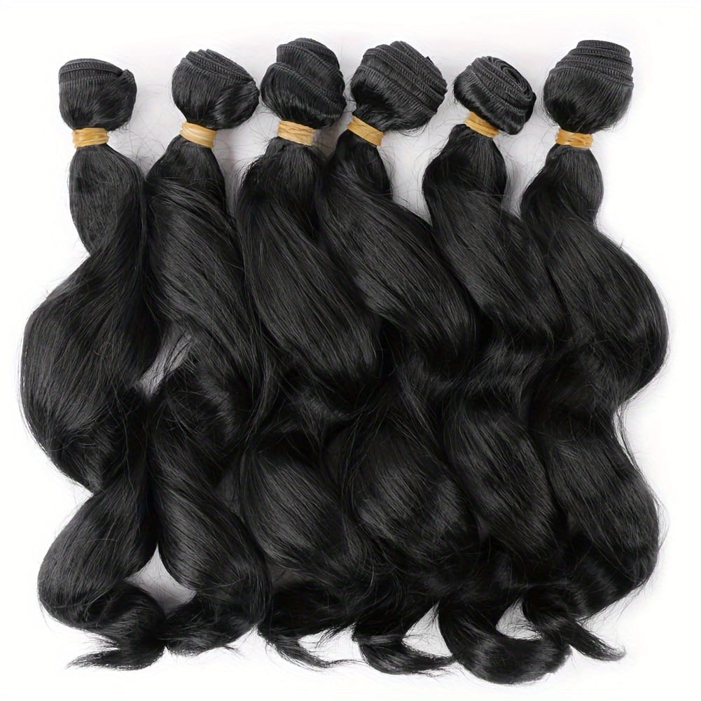 KissICON #1b Luxurious Double Weft Hair Extensions 14 Inch Loose