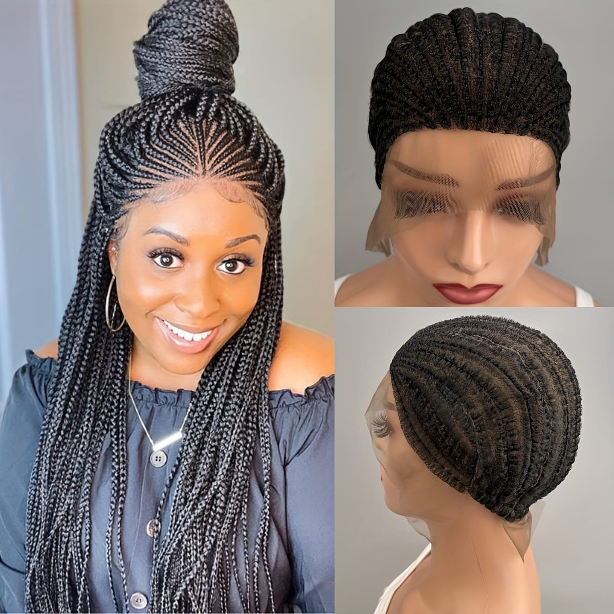 KissICON 1B / VI-059 KissIcon Embroidered Full Lace Wig Cap - Crochet