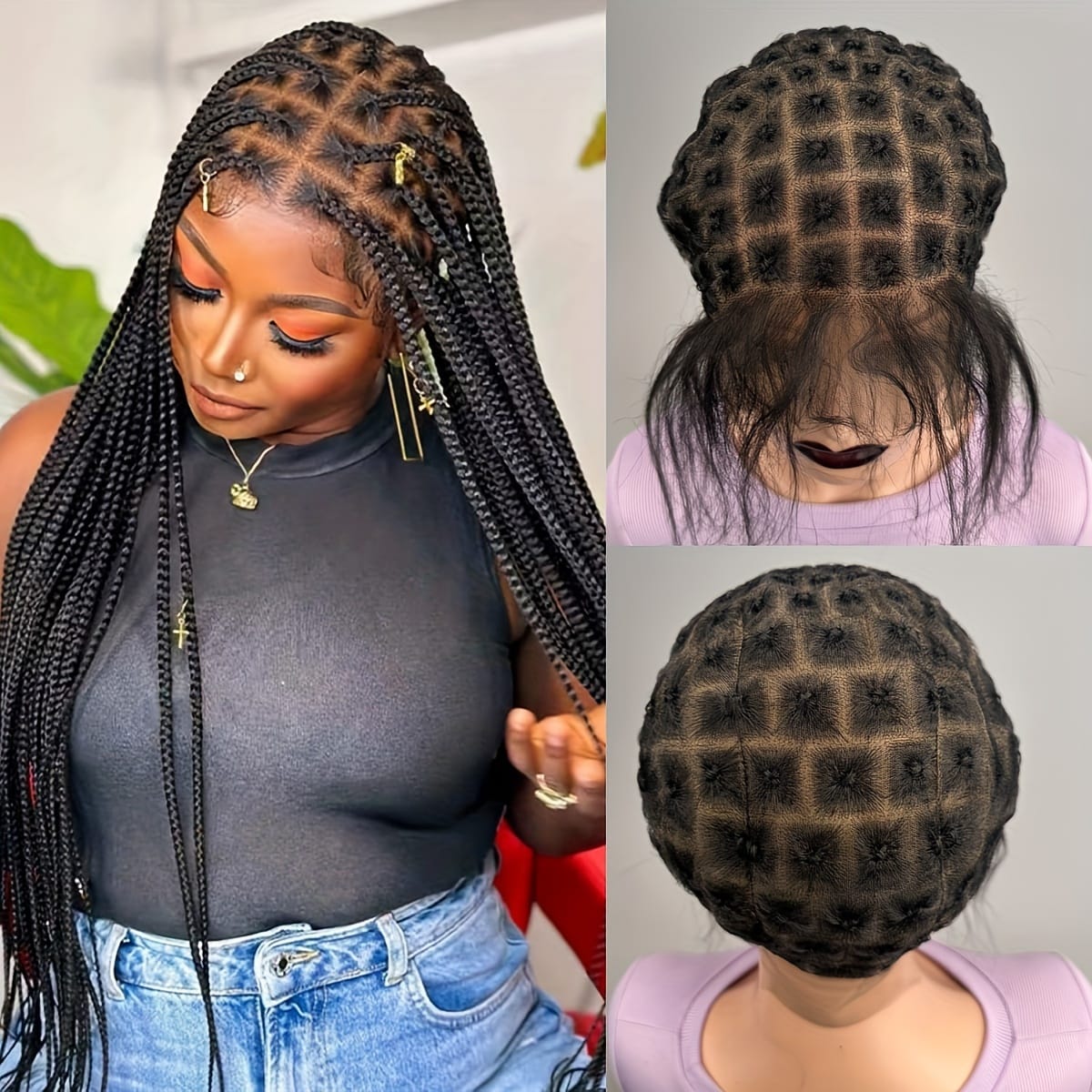 KissICON 1B / VI-99B KissIcon Embroidered Full Lace Wig Cap - Crochet