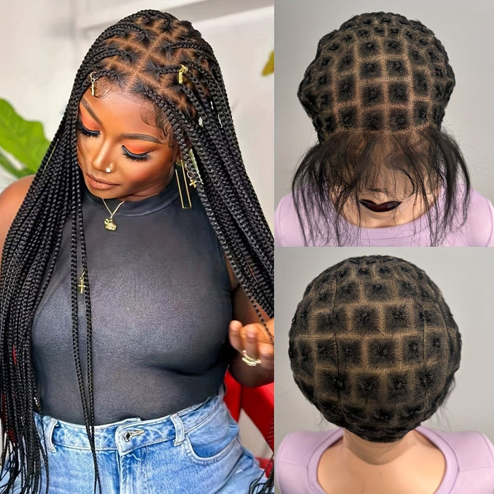 KissIcon Embroidered Full Lace Wig Cap - Crochet