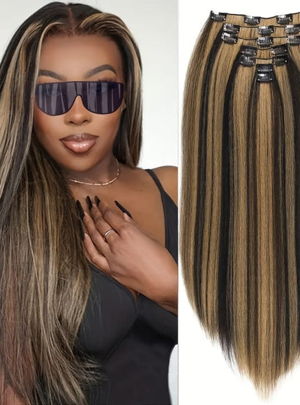 KissICON 1B27 / 22inch Kissicon Kinky Straight Clip In Wig