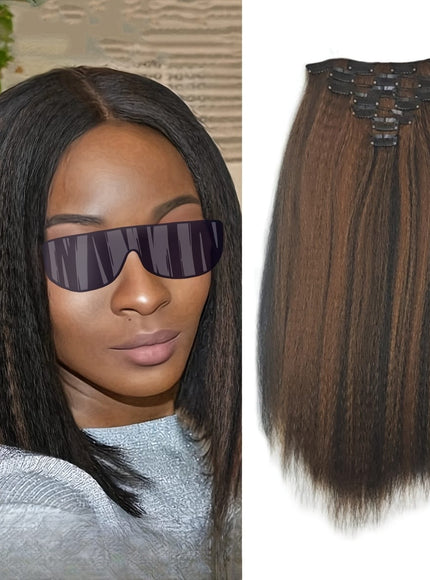 KissICON 1B30 / 12inch Kissicon Kinky Straight Clip In Wig