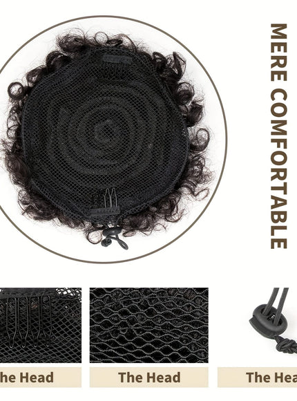 KissIcon Afro Puff Drawstring Ponytails - Natural Look