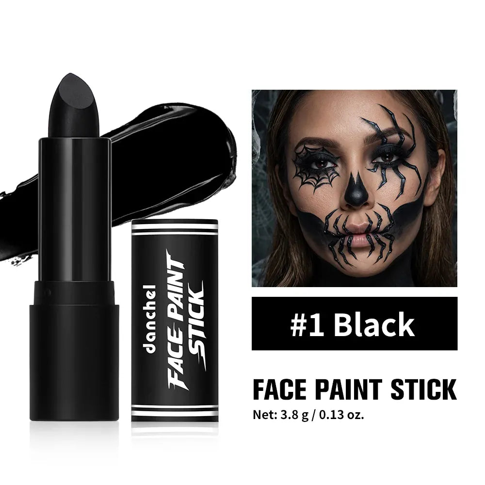 KissICON 1Black Halloween Cosplay Face Body Paint Crayon Blue Black Green Sweatproof Long Lasting Makeup Stick