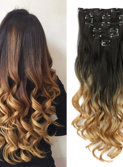 KissICON 1BT27# / 22inch Clip In Hair Extensions 22in Red