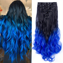 KissICON 1BTBlue / 22inch Clip In Hair Extensions 22in Red
