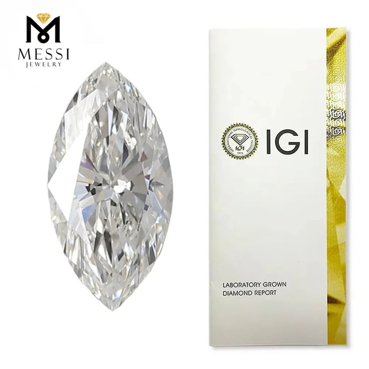 With IGI Certificate Marquise Shape Lab Grown Diamonds 1ct 1.5ct 2ct 3ct 4ct 5ct CVD HPHT Lab Created Diamond Wholesales