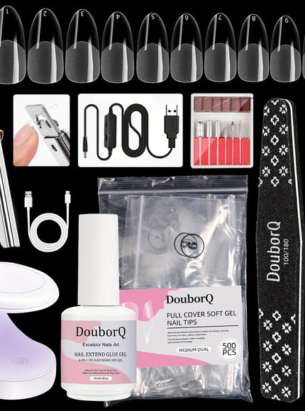 KissICON 1DF KissIcon Coffin Nail Tips Gel X Kit -