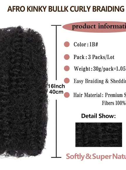 KissIcon Afro Kinky Curly Hair 16 Inch -