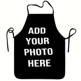 KissICON 1PC 58.42×78.74cm / W18 Custom Photo  Text Personalized Apron  Unique Gift