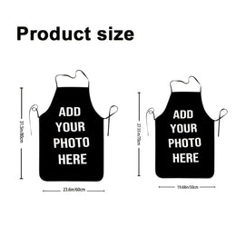 KissICON 1PC 58.42×78.74cm / W18 Custom Photo  Text Personalized Apron  Unique Gift