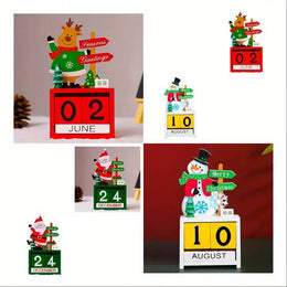 KissICON 1pc Christmas Countdown Calendar Ornament, a Decorative Piece for Desks And Bookshelves, with Adjustable Month And Date