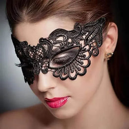 KissICON 1Pc Halloween Makeup Ball Costume Party Ladies Lace Mask Half Face Cloak Mask