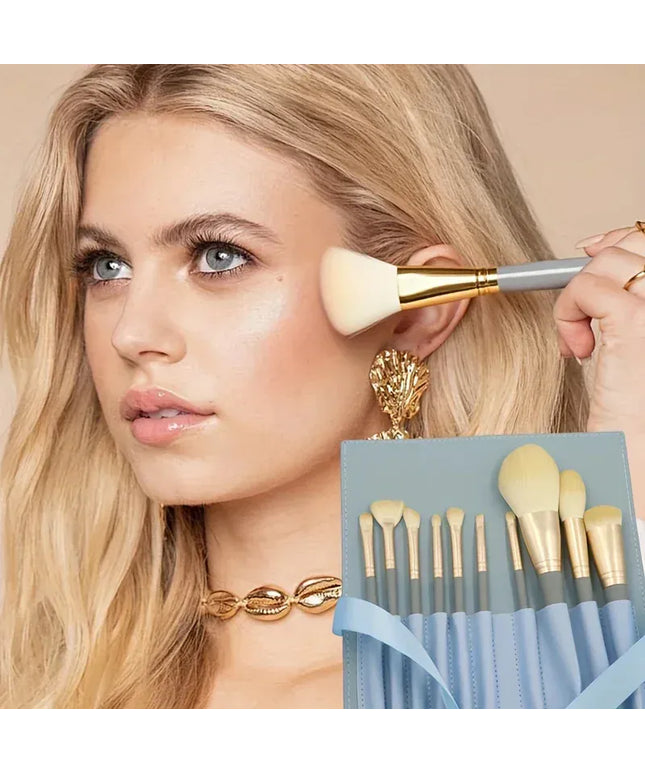 KissICON 1PC KissIcon 10Pc Makeup Brush Set With Case -