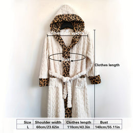 KissICON 1pc, long-haired striped leopard print hemmed contrasting color