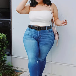 jkthpu-45 1pc Plus Size Women's Adjustable Pin Buckle Belt for Casual Jeans, Perfect for Casual Attire, Commuting, Campus, Back-to- Season, and More