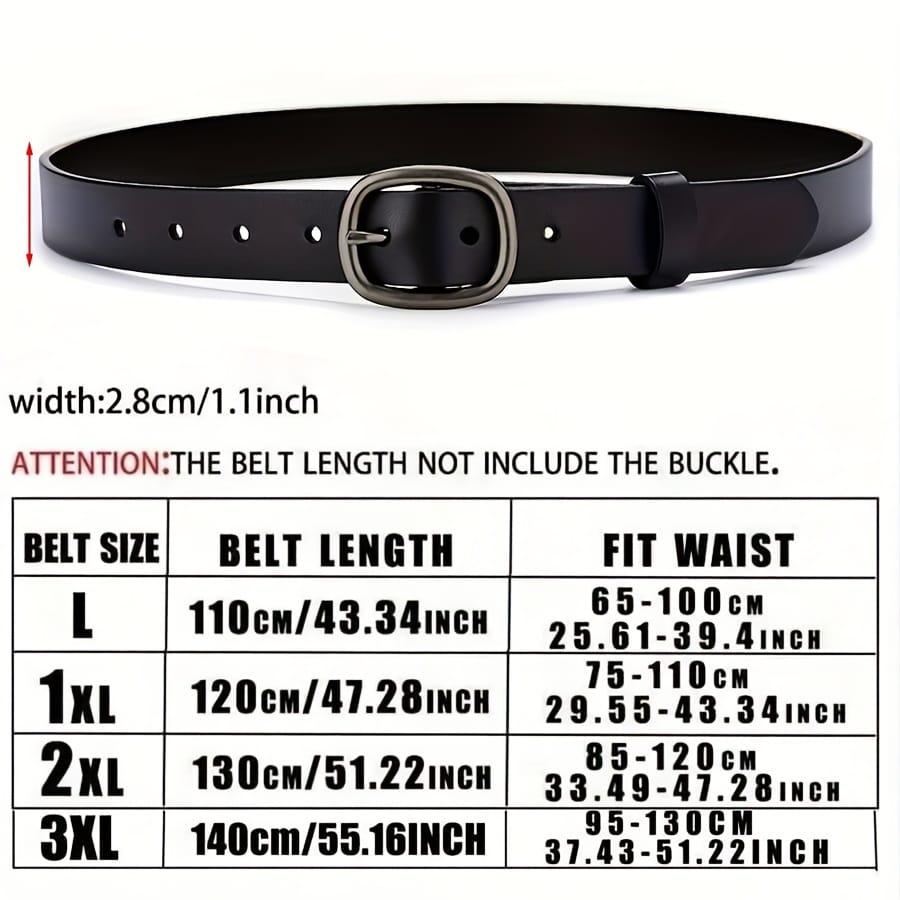 jkthpu-45 1pc Plus Size Women's Adjustable Pin Buckle Belt for Casual Jeans, Perfect for Casual Attire, Commuting, Campus, Back-to- Season, and More