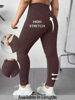 jkthpu-45 1pc Plus Size Women's Pants, Solid Color Joggers,