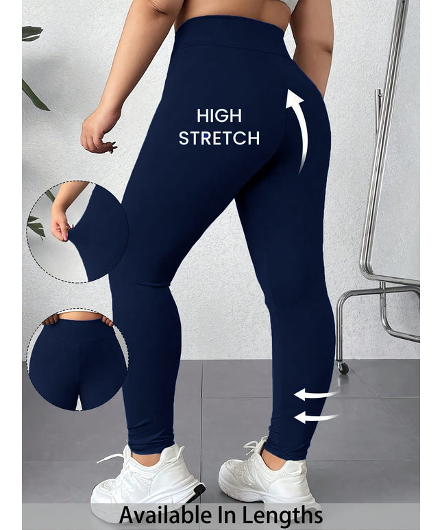 jkthpu-45 1pc Plus Size Women's Pants, Solid Color Joggers,
