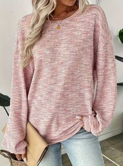 jkthpu-45 1pc QVR Women'S Plus Size Long Sleeve Crew