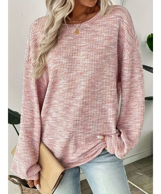 jkthpu-45 1pc QVR Women'S Plus Size Long Sleeve Crew