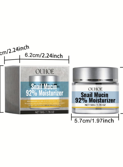 KissICON 1pc Snail Mucus Cream Hyaluronic Acid Vitamin E Moisturizing