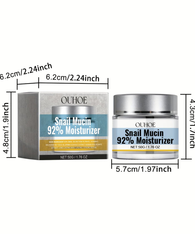 KissICON 1pc Snail Mucus Cream Hyaluronic Acid Vitamin E Moisturizing
