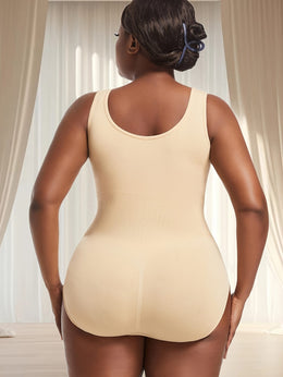 jkthpu-45 1pc Women's Plus Size Bodysuit - High Waist