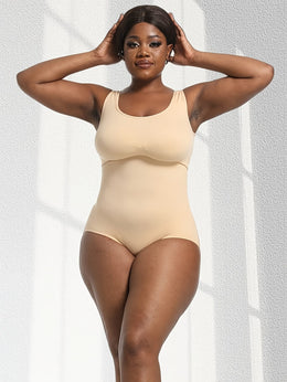 jkthpu-45 1pc Women's Plus Size Bodysuit - High Waist