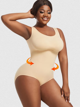 jkthpu-45 1pc Women's Plus Size Bodysuit - High Waist