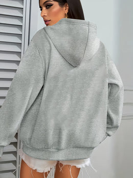 jkthpu-45 1pc Women'S Plus Size Hoodie - Casual Polyester