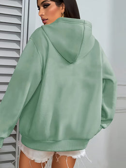jkthpu-45 1pc Women'S Plus Size Hoodie - Casual Polyester