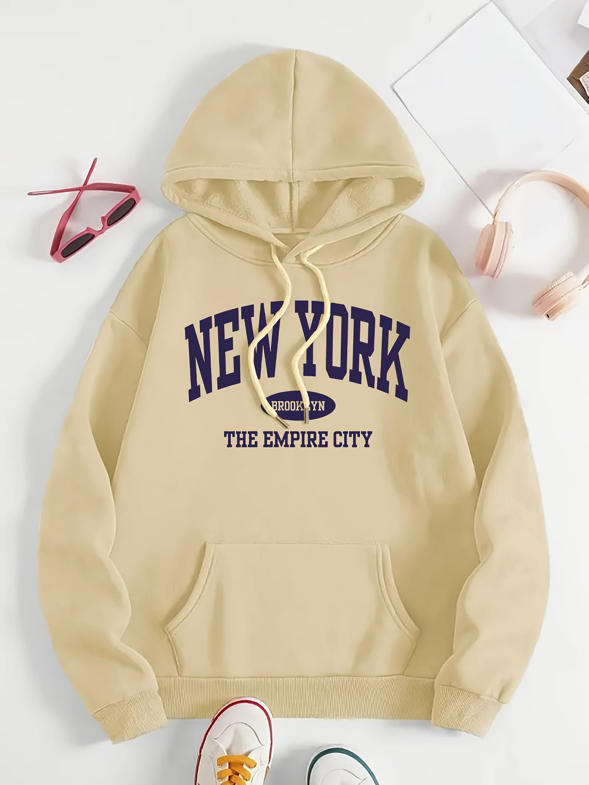 jkthpu-45 1pc Women'S Plus Size Hoodie - Casual Polyester