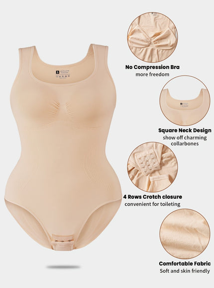 jkthpu-45 1pc Women'S Plus Size Seamless Shapewear Bodysuit, High