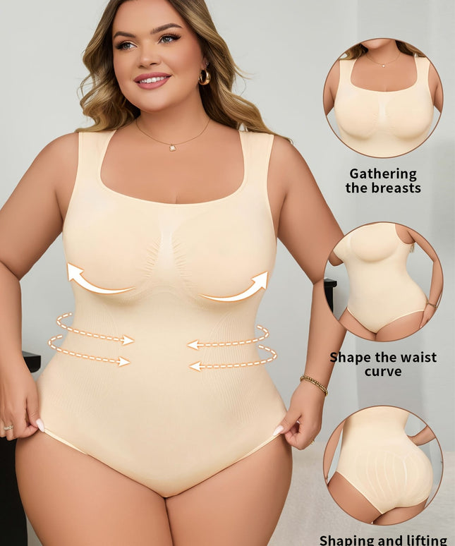 jkthpu-45 1pc Women'S Plus Size Seamless Shapewear Bodysuit, High