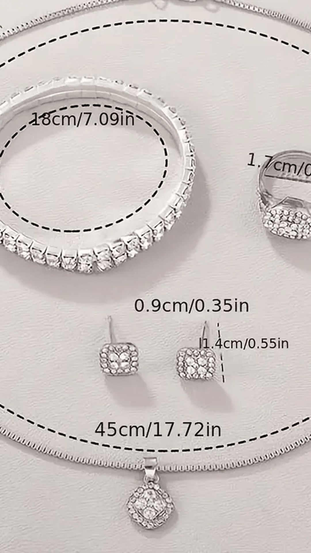 jkthpu-45 1pc Women's Watch + 6pcs Jewelry KissIcon 7pc Womens Luxury Jewelry Watch Set Parties - Chic
