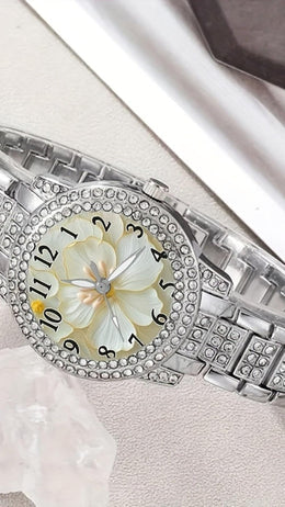 jkthpu-45 1pc Women's Watch + 6pcs Jewelry KissIcon 7pc Womens Luxury Jewelry Watch Set Parties - Chic