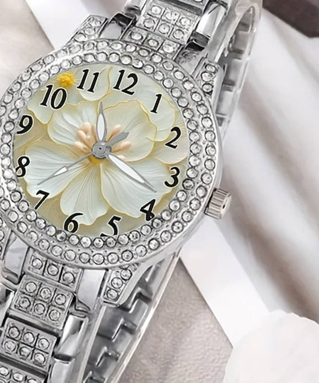 jkthpu-45 1pc Women's Watch + 6pcs Jewelry KissIcon 7pc Womens Luxury Jewelry Watch Set Parties - Chic