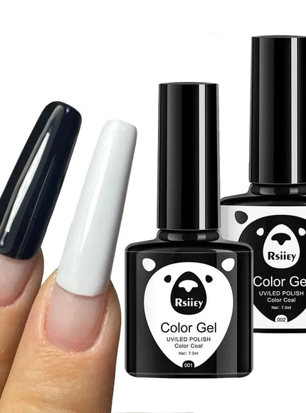 KissICON 1pcs 7.3ml White Gel Nail Polish French Manicure