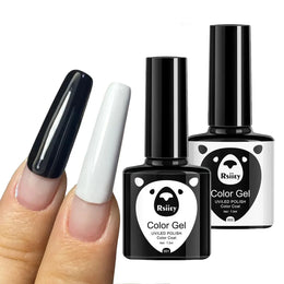 KissICON 1pcs 7.3ml White Gel Nail Polish French Manicure