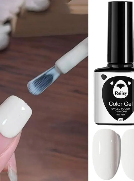 KissICON 1pcs 7.3ml White Gel Nail Polish French Manicure