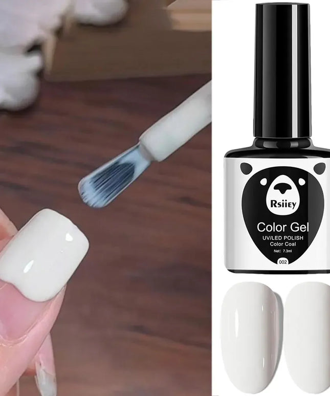 KissICON 1pcs 7.3ml White Gel Nail Polish French Manicure