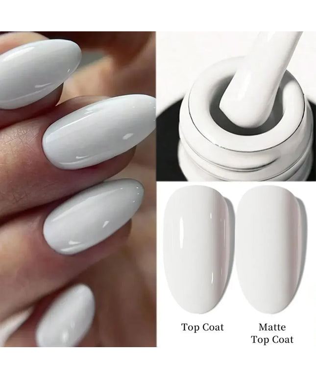 KissICON 1pcs 7.3ml White Gel Nail Polish French Manicure
