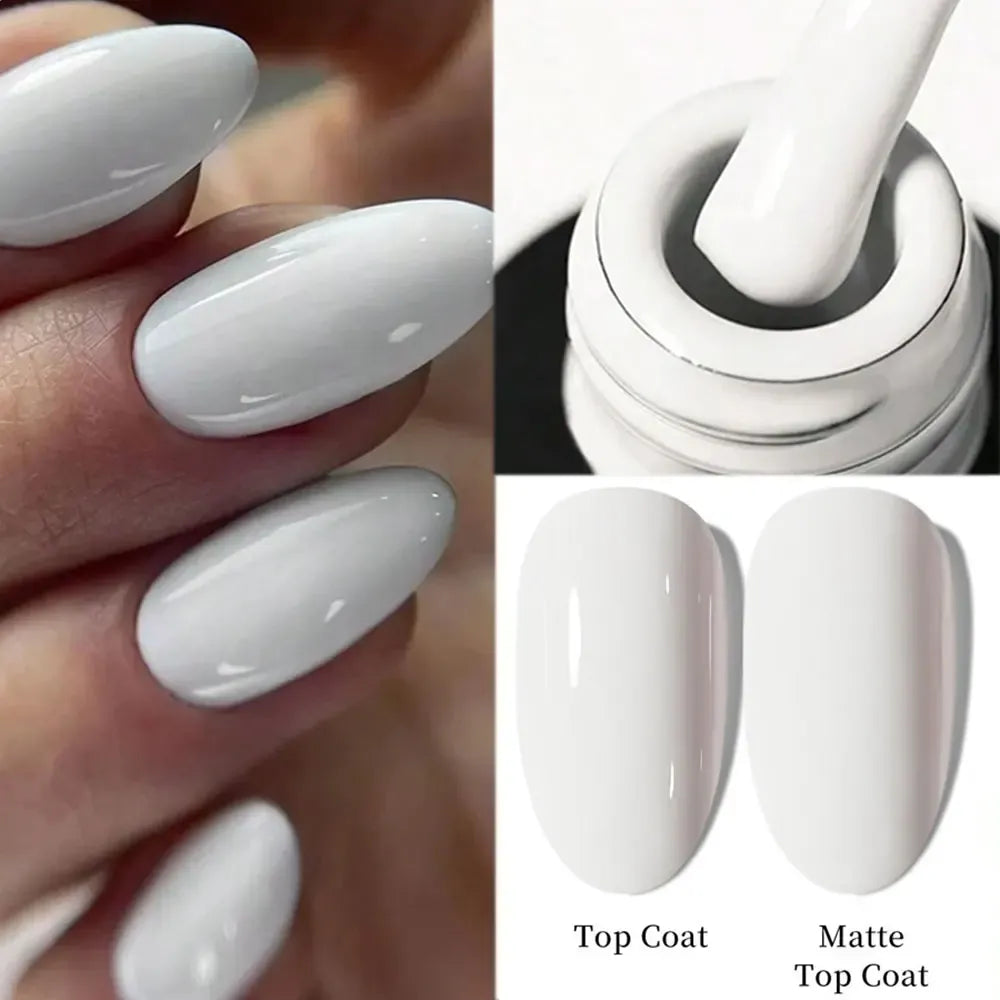 KissICON 1pcs 7.3ml White Gel Nail Polish French Manicure