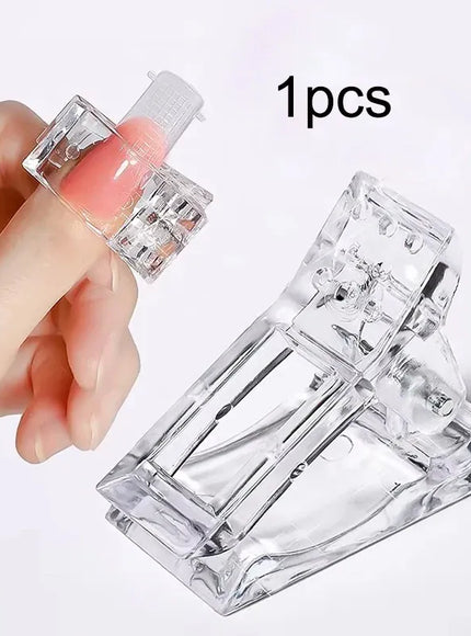 KissICON 1pcs Transparent Acrylic Nail Clip Transparent Gel Quick Building Tool