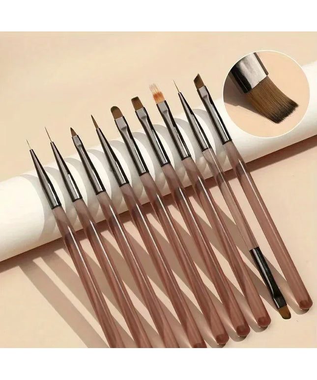 KissICON 1set 1 Nail Brush Set Transparent Gradient Nail Art Kit
