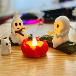 KissICON 1Set Cat 1 Set Halloween Ghost Campfire Decor Spooky Outdoor Party Haunted House Props Scary Backyard Scene Gathering Decoration Gift