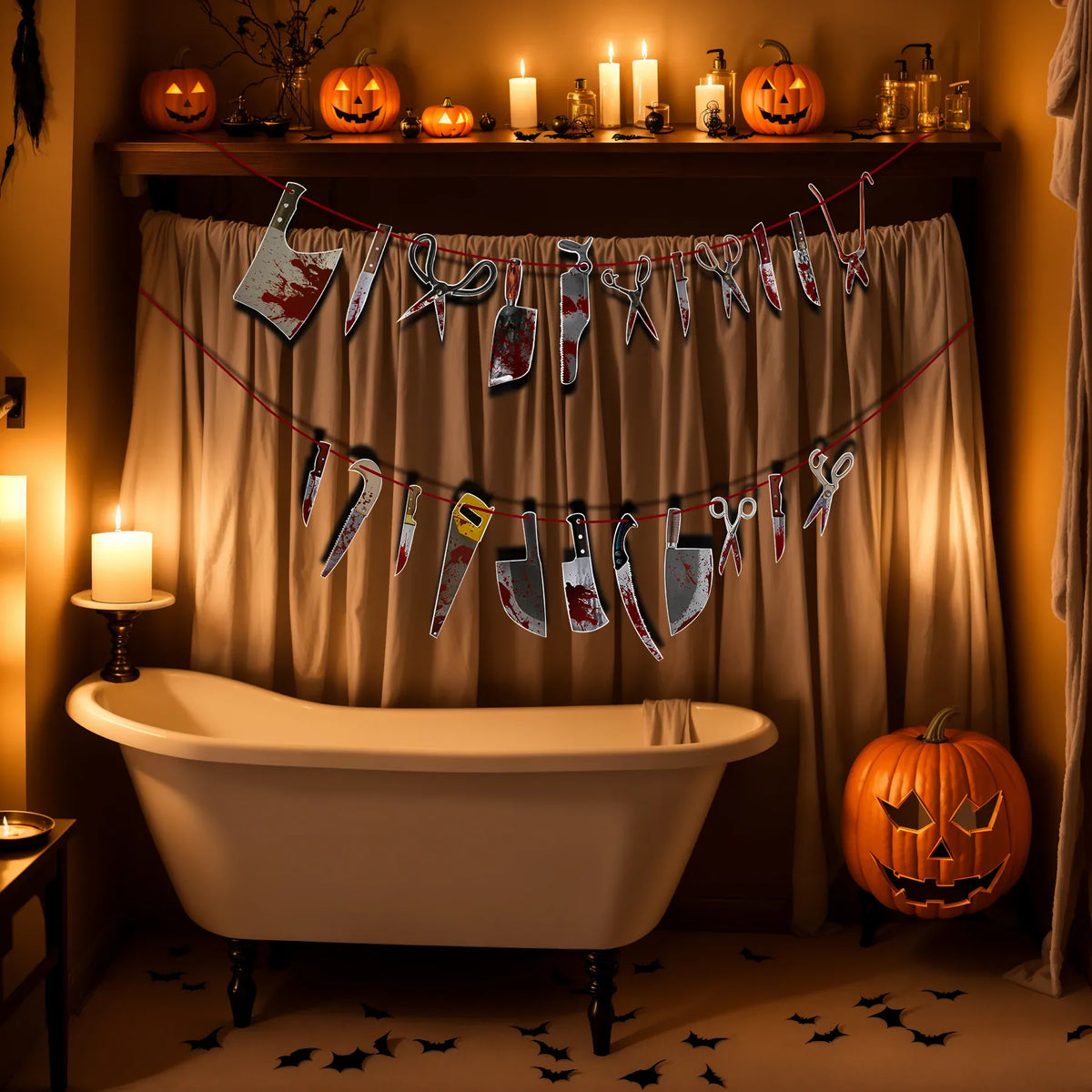 KissICON 1set Halloween Decorations, Friday the 13th party, Insane asylum Halloween decorations, Spooky party decor,